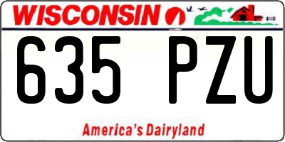 WI license plate 635PZU