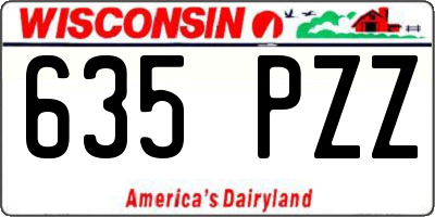 WI license plate 635PZZ
