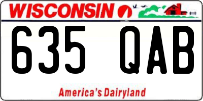 WI license plate 635QAB