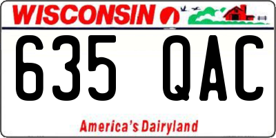 WI license plate 635QAC