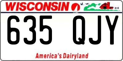 WI license plate 635QJY