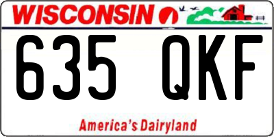 WI license plate 635QKF