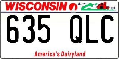 WI license plate 635QLC