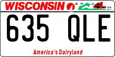WI license plate 635QLE