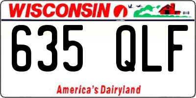 WI license plate 635QLF