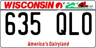 WI license plate 635QLO