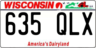 WI license plate 635QLX