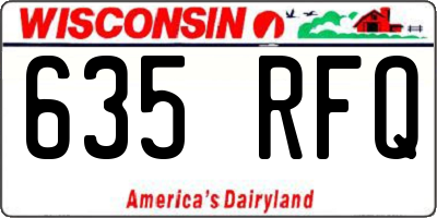 WI license plate 635RFQ