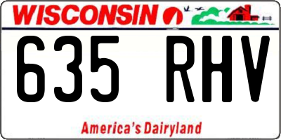WI license plate 635RHV