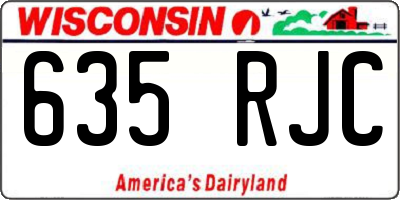 WI license plate 635RJC