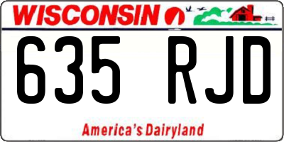 WI license plate 635RJD