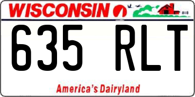 WI license plate 635RLT
