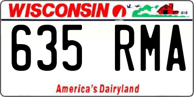 WI license plate 635RMA