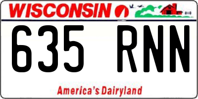 WI license plate 635RNN