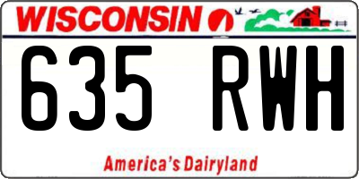 WI license plate 635RWH