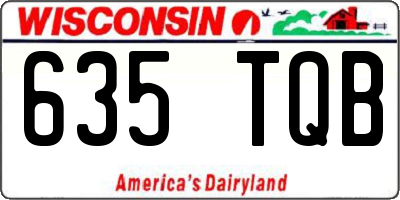 WI license plate 635TQB