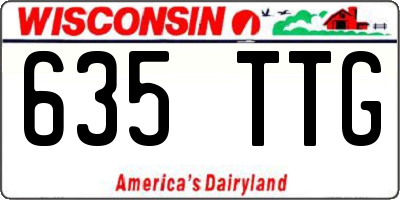 WI license plate 635TTG