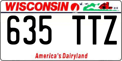 WI license plate 635TTZ