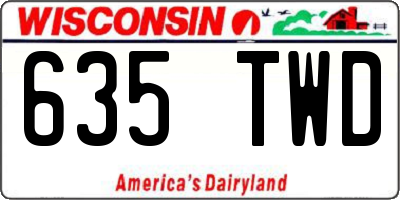 WI license plate 635TWD
