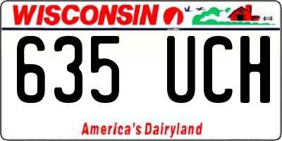 WI license plate 635UCH