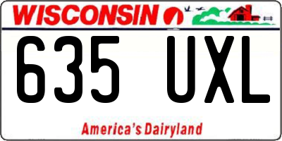 WI license plate 635UXL