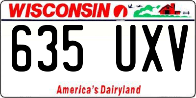 WI license plate 635UXV