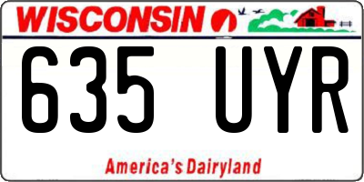 WI license plate 635UYR