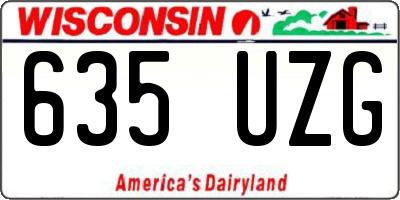 WI license plate 635UZG