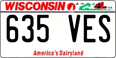 WI license plate 635VES