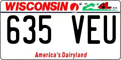 WI license plate 635VEU