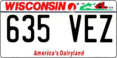 WI license plate 635VEZ