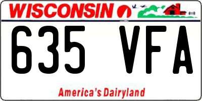 WI license plate 635VFA