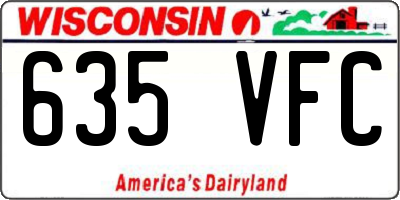 WI license plate 635VFC