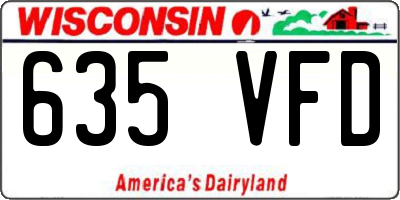 WI license plate 635VFD