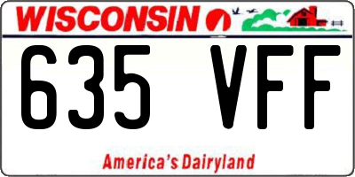 WI license plate 635VFF