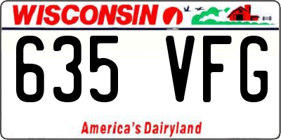 WI license plate 635VFG