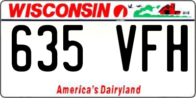 WI license plate 635VFH