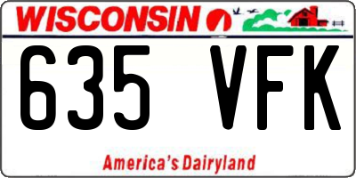 WI license plate 635VFK
