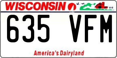 WI license plate 635VFM