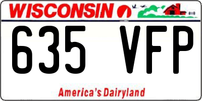 WI license plate 635VFP
