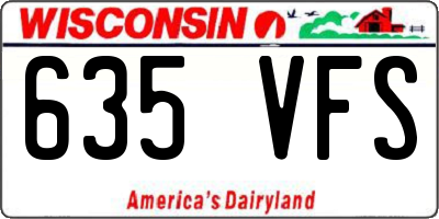 WI license plate 635VFS