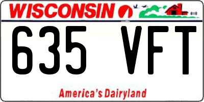 WI license plate 635VFT