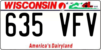 WI license plate 635VFV