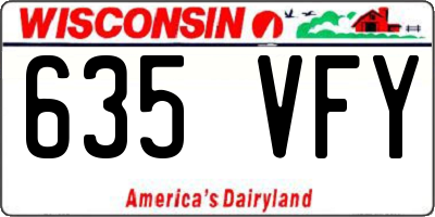 WI license plate 635VFY