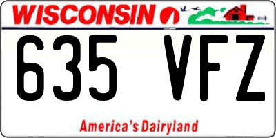 WI license plate 635VFZ