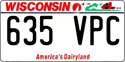 WI license plate 635VPC