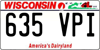 WI license plate 635VPI