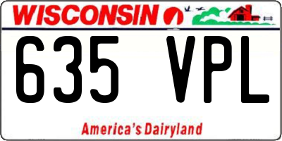 WI license plate 635VPL