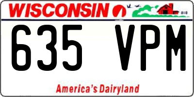 WI license plate 635VPM