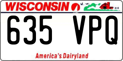 WI license plate 635VPQ